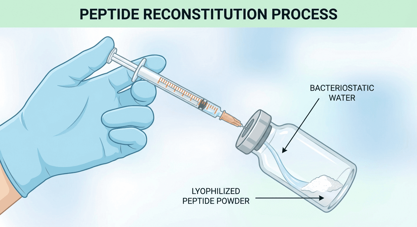 how to reconstitute peptides laboratory guide BAC water syringe